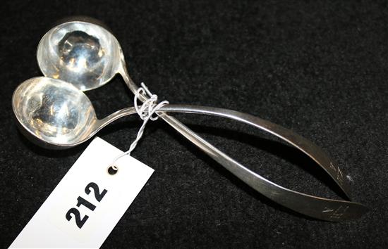 Pair of Scottish ladles, silver
